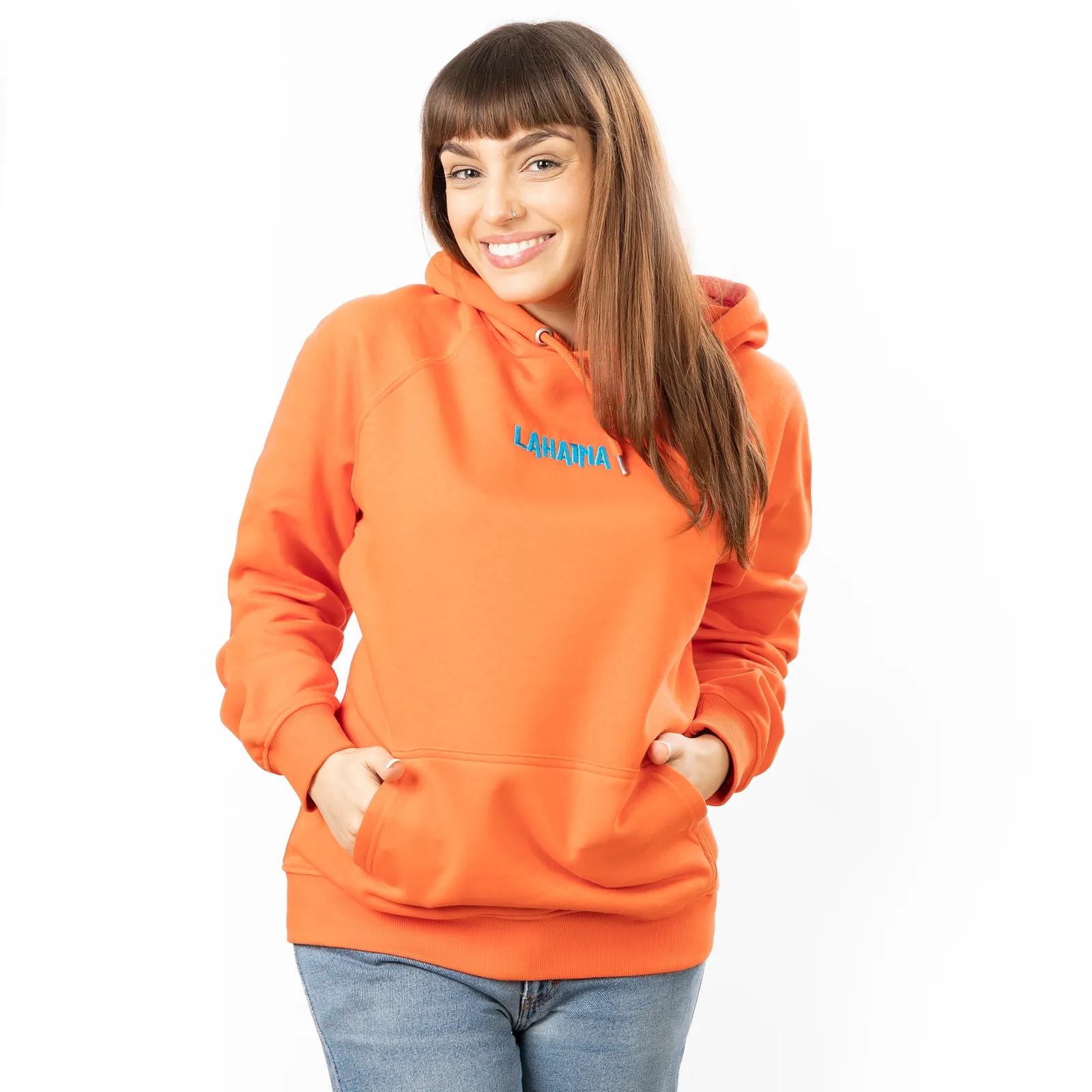 Publicité streetwear · sweat capuche orange, Polygraphix Studio