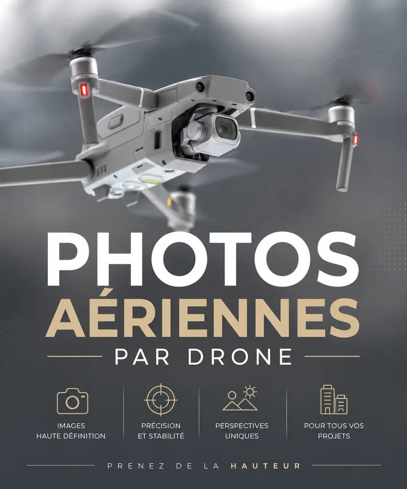Illustration vue drone aérienne · Polygraphix Studio